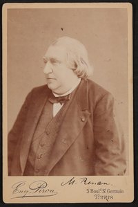 Portrait von Ernest Renan mit weißen Haaren