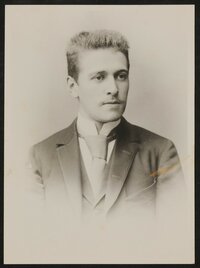Portrait des jungen Hugo von Hofmannsthal im Halbprofil, nach rechts blickend