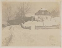 Haus in Aussee, Obertressen 26, mit Schnee im Winter