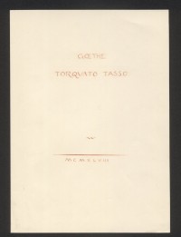 Zwölf Illustrationen zu Goethes "Torquato Tasso"
