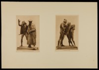 Zwei Postkarten mit der Abbildung der beiden Figurengruppen zu Goethes "Faust"