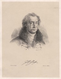 Porträt Johann Wolfgang von Goethes. Frontispiz der illustrierten Faust-Ausgabe