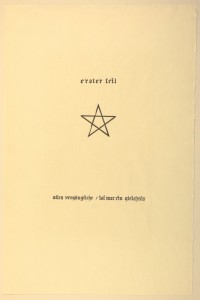 Trennblatt für den Ersten Teil mit Pentagramm